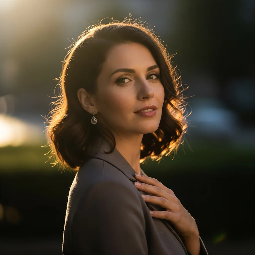 Elegante portretfotografie in natuurlijk licht